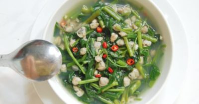 Cách nấu canh hến rau muống thơm ngon đơn giản tại nhà
