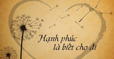 Khi bạn cho đi, bạn sẽ nhận lại được nhiều hơn thế!