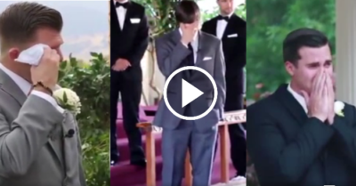 Video: Xúc động với hình ảnh những chú rể bật khóc trong ngày cưới