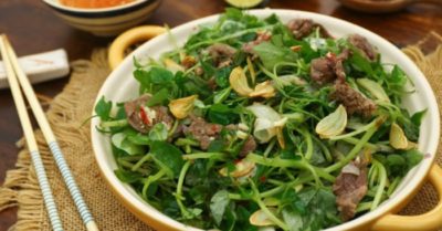 Cách nấu rau càng cua với thịt bò hấp dẫn cho bữa cơm gia đình