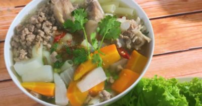 Cách nấu nui giò heo đơn giản, thơm ngon, đậm đà hương vị