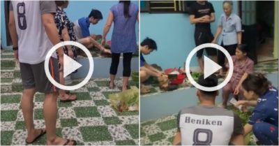 Video: Cả nhà gái ‘giám sát’ chàng rể tương lai chặt gà
