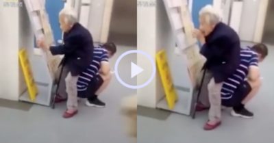 Video: Con trai hiếu thảo lấy thân mình làm ghế cho mẹ già ngồi nghỉ ngơi