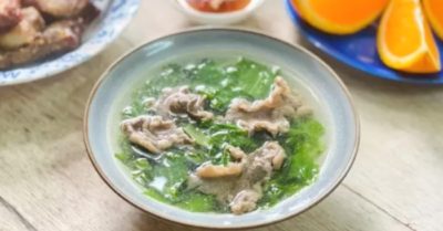 Cách nấu canh rau cải ngồng thịt bò thơm ngon, bổ dưỡng cho ngày nắng nóng