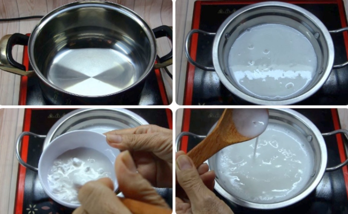 Nấu nước cốt dừa