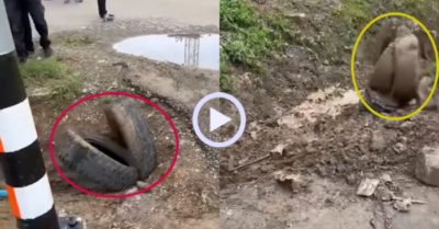 Video: Dùng lốp xe để thông cống thoát nước