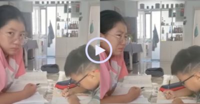 Video: Chị gái bật khóc khi dạy em trai học