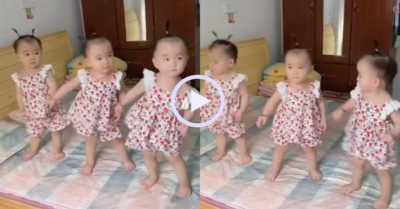 Video: Ba bé gái tập thể dục nhịp điệu