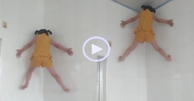 Video: Bé gái trèo tường như người nhện