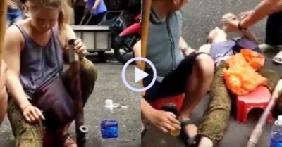 Video: Du khách Tây hút thuốc lào, say bật ngửa
