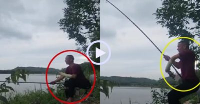 Video: Cần thủ tay bó bột vẫn vật lộn khi cá cắn câu