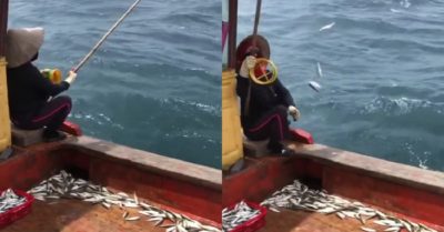 Video: Nữ cần thủ mỏi tay giật cá