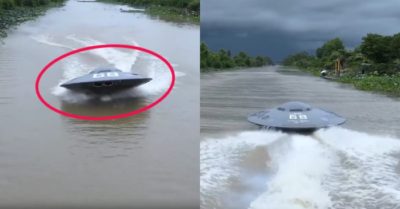 Video: Chàng trai miền Tây chế ‘đĩa bay’ lướt trên nước