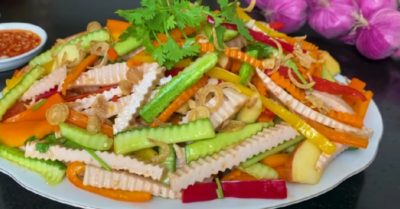Gỏi giò lụa dưa chuột – Lý Hà