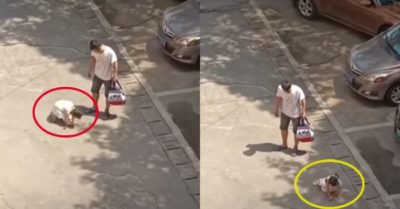 Video: Bé gái tránh chỗ nắng lựa chỗ mát để nằm ăn vạ khi giận bố