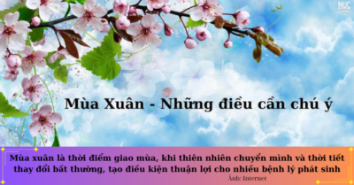 Mùa Xuân – Thời điểm giao mùa và các bệnh thường gặp