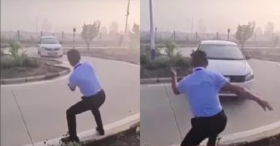 Video: Thầy bất lực khi học viên lái xe lao thẳng lên vỉa hè