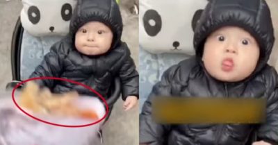Video: Cậu bé thèm thuồng khi nhìn thấy bánh kẹp trên tay mẹ