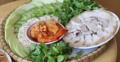 Thịt luộc chấm tôm chua – Hương vị níu ký ức quê