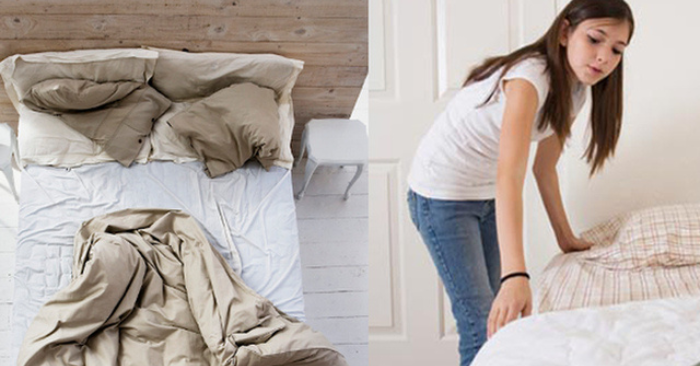 Vì sao không nên gấp chăn màn ngay khi ngủ dậy?