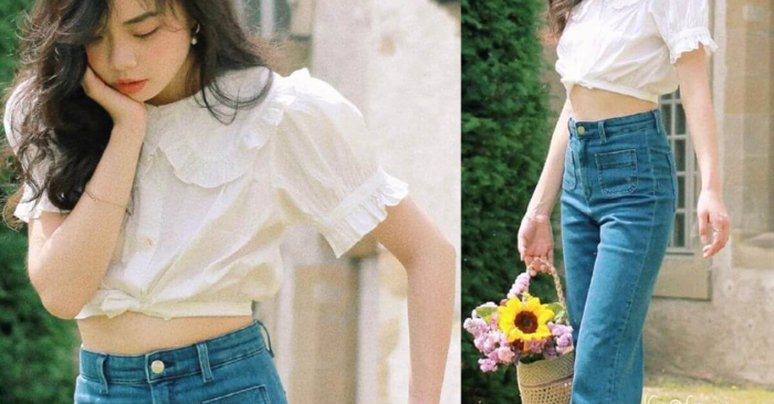 5 kiểu áo chuẩn mốt giúp bạn mix cực đẹp cùng quần jeansÁo len mỏng ôm nhẹ cho ngày se lạnh: Áo len mỏng ôm nhẹ phối với quần jeans ống suông tạo phong cách ấm áp và năng động.