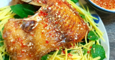 Cá diêu hồng chiên xoài bằm chua ngọt