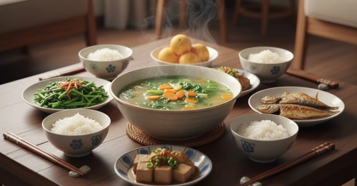 Ăn cơm uống canh có làm loãng dịch tiêu hóa không?