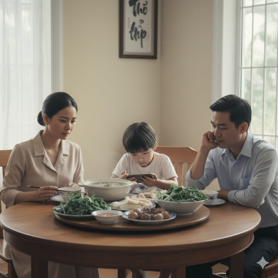   5 hành vi của con trong bữa cơm cha mẹ cần chú ý