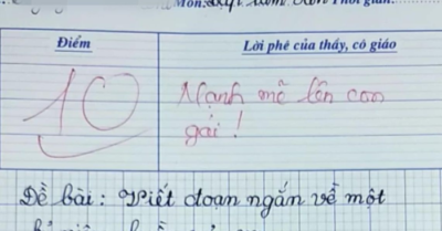 Bài văn “mẹ đi lấy chồng” đạt điểm 10 gây xúc động mạnh