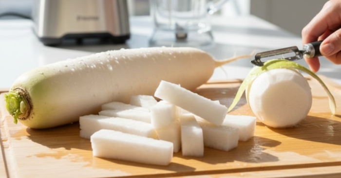 Nước ép nhân sâm trắng giúp giảm cân, cải thiện tiêu hóa và làm đẹp da