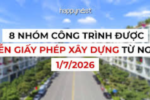 8 nhóm công trình được miễn giấy phép xây dựng từ 2026