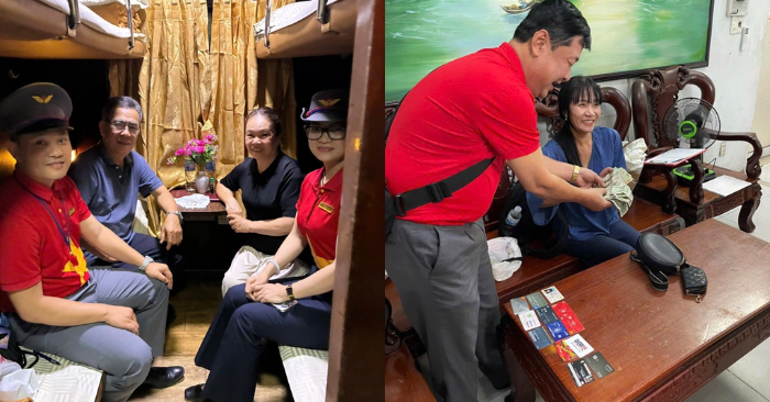 12 phút bới thùng rác tìm vàng cho khách đi tàu