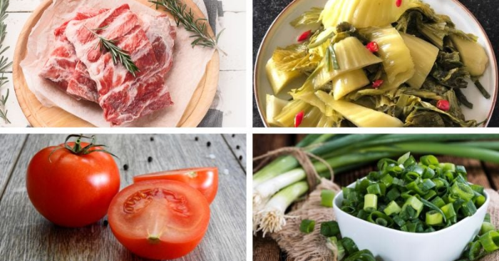 Canh dưa cải chua sườn non ngon ngọt dễ nấu tại nhà