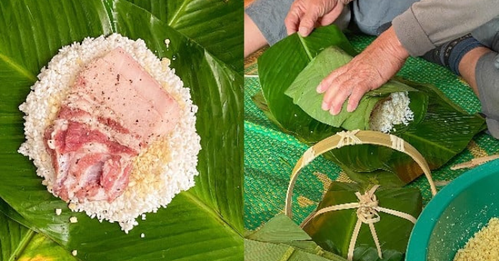 Mẹo gói bánh chưng xanh vỏ dẻo ngon không lo dính lá