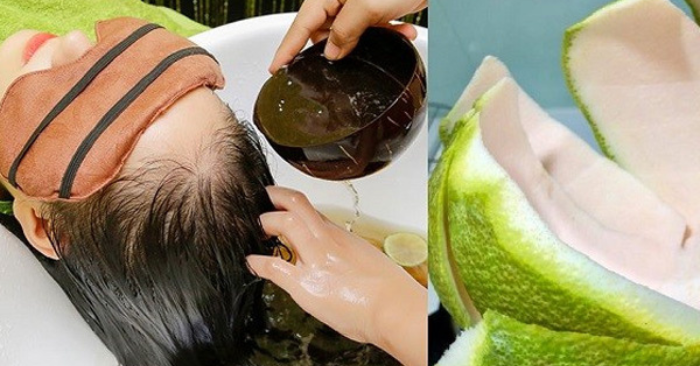 Gội đầu bằng vỏ bưởi giúp giảm rụng tóc, kích thích mọc nhanh