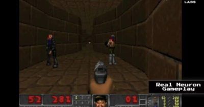 Tế bào não người chinh phục môi trường 3D trong trò chơi Doom