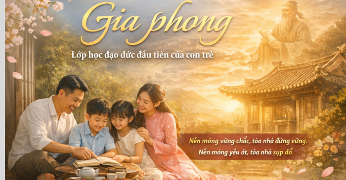 Gia phong là nền tảng cho gia đình ổn định và xã hội an hòa thịnh vượng