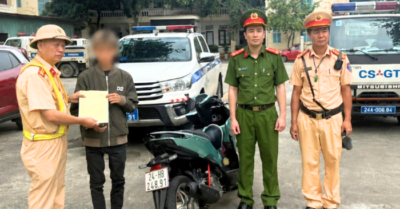 Xử phạt xe máy độ pô và không có bằng lái ở Lào Cai
