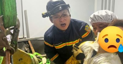 Cánh tay mắc trong máy trộn, người phụ nữ được giải cứu sau 15 phút